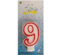 Bougie chiffre n° 9 - accessoire gateau anniversaire G