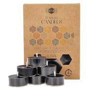 Bougie Cire d’Abeille - Kit Bougie avec Mèche 100% Coton - 4 h de Combustion - Lot de Bougies Votives (12) avec Plastique Recy ougies Chauffe-Plat à la Pure Cire d’Abeille par Danilovo