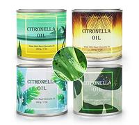 Bougie Citronelle Extérieur, 4 Pièces 7oz Bougie Parfumées Citronnelle Cire de Soja, Bougies à La Citronnelle Avec Ouvre-porte pour le Jardinage, Camping, les Pique-niques Fête Des Mères