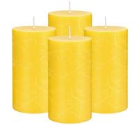Bougie Citronnelle, 4PC Bougies Piliers, Bougies Décoratives,Bougies parfumées à la citronnelle pour Jardin, Terrasse, Durée de Combustion 120 heures,Parfum Frais, Sans Fumée, Sans Gouttes