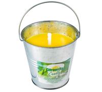 Bougie citronnelle avec seau acier 10x10cm