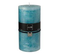 Bougie Cylindrique Déco "Junina" 20cm Bleu Azur