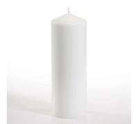 Bougie cylindrique - PAP STAR - Ø70×200 mm - Blanc - Cylindrique - Ø70 mm