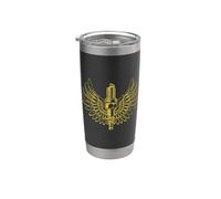 Bougie d'allumage vintage avec ailes Gobelet isotherme en acier inoxydable double paroi
