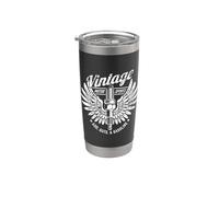 Bougie d'allumage vintage Motorsports Dieu, Guts et Essence Gobelet isotherme en acier inoxydable double paroi
