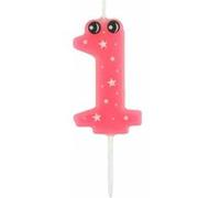Paris prix Bougie d'Anniversaire "Chiffre 1" 5cm Rose - Rose