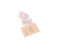 Bougie d'anniversaire chiffre 2 Princesse 5,8 cm - Rose
