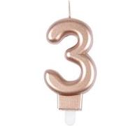 Bougie d'Anniversaire Chiffre 3 - Paris Prix