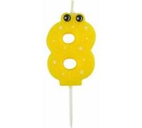 Paris prix Bougie d'Anniversaire Chiffre 8 - Jaune