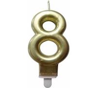Paris Prix Bougie Anniversaire Chiffre 8 - Or