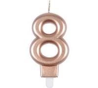 Paris Prix Bougie Anniversaire Chiffre 8 Rose Gold
