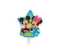 Bougie d'anniversaire - Disney - Mickey et Minnie - 7,5 cm - Décoration de fête - Mixte