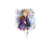 Dekora - Bougies d'Anniversaire Originales | Bougie d'Anniversaire en 2D de La Reine des Neiges II pour Gâteaux d'Enfants - 7,5 cm Bleu 346227 Medium