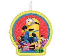 Bougie d'anniversaire multicolore Moi, moche et méchant (6,6 x 6,1 cm) - Parfait pour les décorations de fête Minions