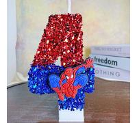 Bougie d'anniversaire numérique, décoration de gâteau de fête, bougie d'anniversaire, bricolage Spider-Man 0