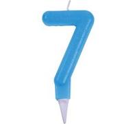 Bougie d'Anniversaire Paillette "Chiffre 7" 7cm Bleu Bleu G