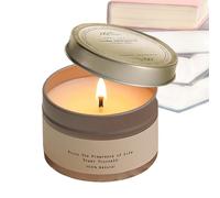 Bougie d'aromathérapie - Lumière en étain avec coton - Bougie parfumée au soja - Parfum végétal - Design bocal en étain à combustion prolongée | Convient pour la maison