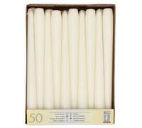 Bougie de chandelier, 22 mm, en pack de 50, crème