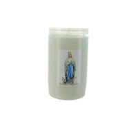 Bougie de dévotion 3 jours Notre Dame de Lourdes - Bougie Chrétienne - Culte Chrétien en Cire végétale