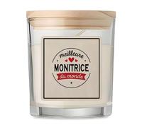 Bougie de la Meilleure Monitrice d'autoécole du monde 1- Candle - Idée Bougie Cadeau Personnalisable Cadeau Anniversaire Fête Original Famille Travail Départ Collègue Retraite Noël.