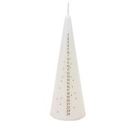 Bougie de l'Avent de Noël traditionnelle Toyland® 15 cm - Compte à rebours jusqu'à Noël - 1 fourni (IVOIRE)