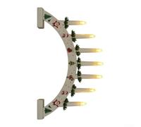 Bougie de Noël à piles pour pont 7 lumières pour (B) | Fonctionne avec 3 piles AA, placement sans fil, s'adapte aux rebords de fenêtre, cheminées, tables, pas de prise nécessaire