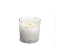 Bougie de Noël en pot paillettes Ice - Argent