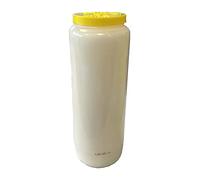 Bougie de prière en pot Neuvaine 18 x 7 cm 100% végétal Combustion 9 jours - 216 heures (BLANC)