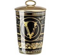 Bougie de table Rosenthal Versace, lot de 2, avec cire parfumée Virtus Gala Black, mélange de matériaux, 14 cm, 14402-403729-24868