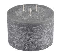 Bougie Déco 3 Mèches Rustique 12cm Anthracite