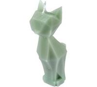 Bougie Déco Chat Arty 13cm Vert Céladon