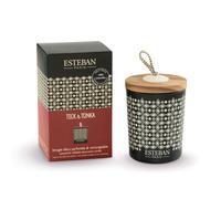 Bougie déco parfumée rechargeable teck