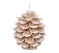 Bougie Déco Pomme de Pin 560g Beige & Blanc