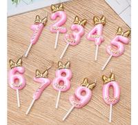 Bougie décorative en forme de nœud rose avec numéros 0-9 pour gâteau d'anniversaire Numéro 2,Numéro 5,Numéro-8,numéro-0,Numéro 4,Numéro 1,Numéro-7,Numéro-6,Numéro 3,Numéro-9Lettres,Motif texturéCire