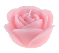 BOUGIE DÉCORATIVE FLEUR ROSE 12X7CM ROSE