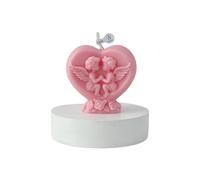 Bougie décorative parfumée à la cire de soja en forme de cœur | Lastings Burn Bougie d'aromathérapie pour décoration de table à la maison, parfumée à la cire de soja