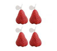 Bougie Délicate Compacte En Forme De Fraise Rouge, Bougie D'aromathérapie Pour Anniversaire