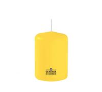 Bougie diamètre 7 cm hauteur 10 cm - Couleur jaune - Pour les opérateurs Horeca, événements et décoration de la maison - Durée 55 heures - Cereria Di Giorgio