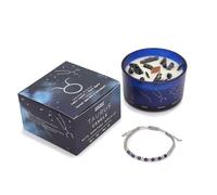 Bougie du zodiaque avec pierres naturelles et bracelet en pierres semi-précieuses dans une boîte cadeau - Bougies parfumées aromathérapie - Cadeau original pour se connecter avec le signe de