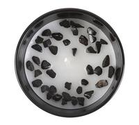 Bougie du zodiaque Scorpion avec parfum Oudh noir et pierre précieuse de copeaux d'obsidienne - Enracinement spirituel et protection