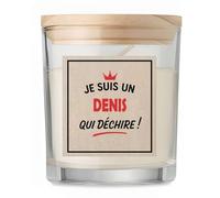 Bougie d'un Denis qui déchire 2- Candle - Idée Bougie Cadeau Personnalisable Cadeau Anniversaire Fête Original Famille Travail Départ Collègue Retraite Noël.