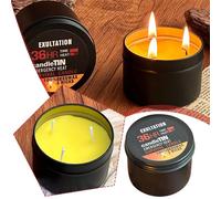 Bougie d'urgence 36 heures, 3 mèches, bougie de survie en cire d'abeille longue durée avec arôme pour la pêche au Camping à domicile 3pcs