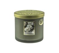 Bougie ellipse 2 mèches Heart and Home Fleurs de Coton GRIS G
