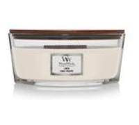 Bougie Ellipse parfumée linge propre - Woodwick - Blanc - Blanc G