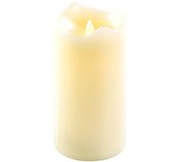 : Bougie en cire véritable avec flamme LED mobile, 90 x 180 mm, taille L