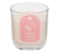 Bougie en polyéthylène parfumée Floa 210 g flacon en verre cerise