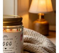 Bougie en pot de bonbons, bougie parfumée aux bonbons personnalisée avec l'année de naissance, bougie vintage en pot couvrant toutes les années de 1985 à 2005, décoration sucrée et parfumée, décoratio