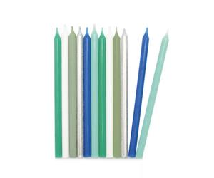 Bougie Gâteau 12pcs longues bleues et argentées ScrapCooking