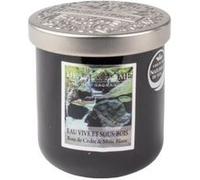 HEART & HOME - Bougie parfumée à base de cire naturelle de soja pour la maison - Petite jarre Eau vive et sous-bois - Durée de combustion 30h - Cadeau, décoration et parfum pour la maison