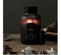 Home Deco Factory Bougie parfumée en verre BO5659 UTRAH – Noir mat, 14,5 x 26 cm, cire de paraffine